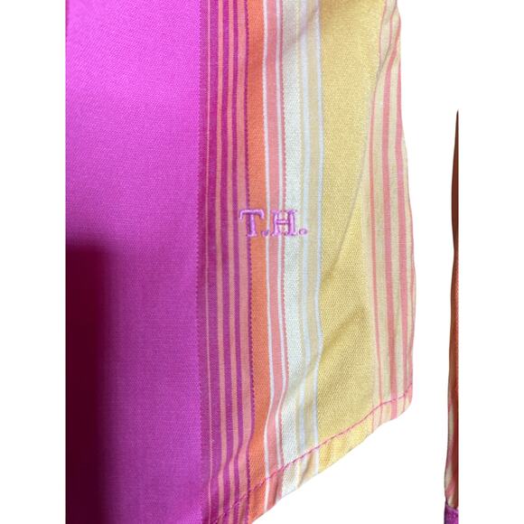 Vintage Tommy Hilfiger  Women’s long Sleeve  Medium Pink/Yellow  Shirt - Picture 3 of 8